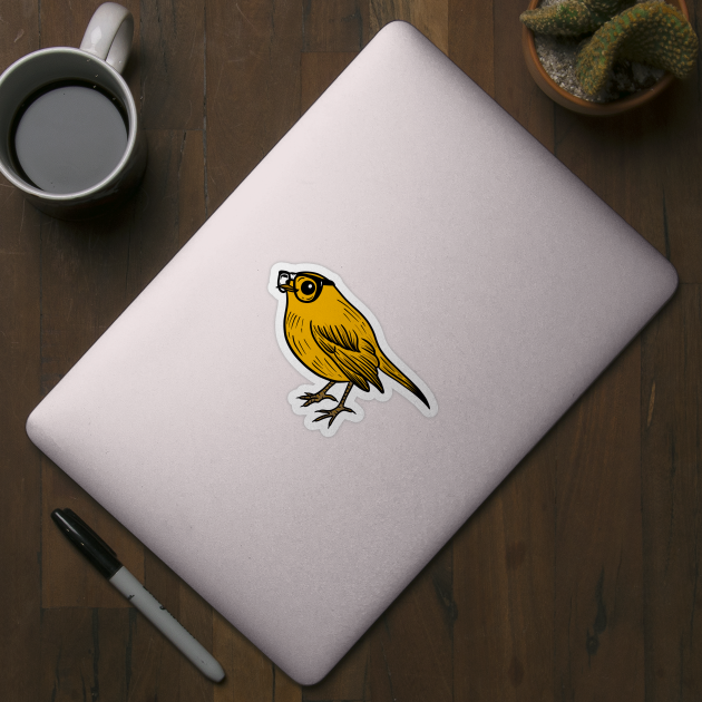 Cute Little Bird Nerd by Officially Mellow